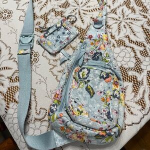 Vera Bradley Lightly Used Mini Sling Backpack with matching zip id case